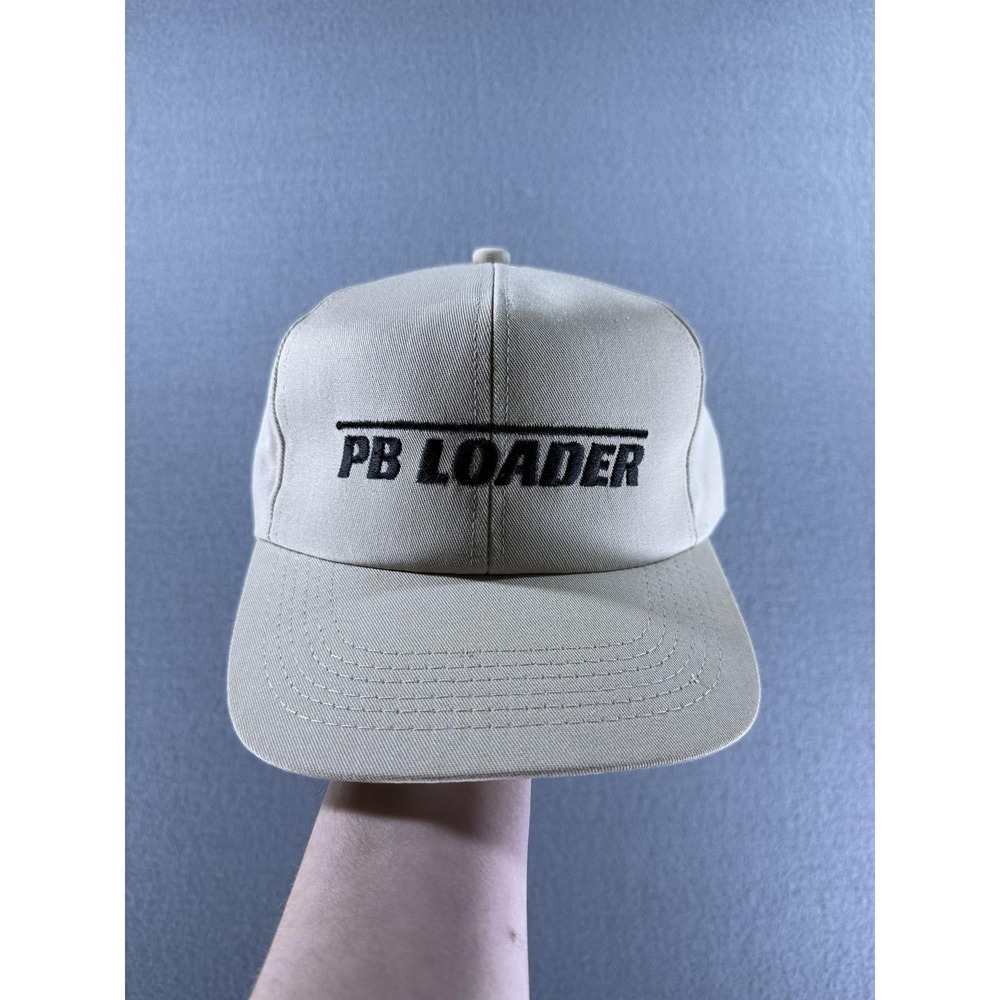 VTG PB Loader K-Products Hat Cap Snap Back Mens One Size Beige Twill Embroidered
